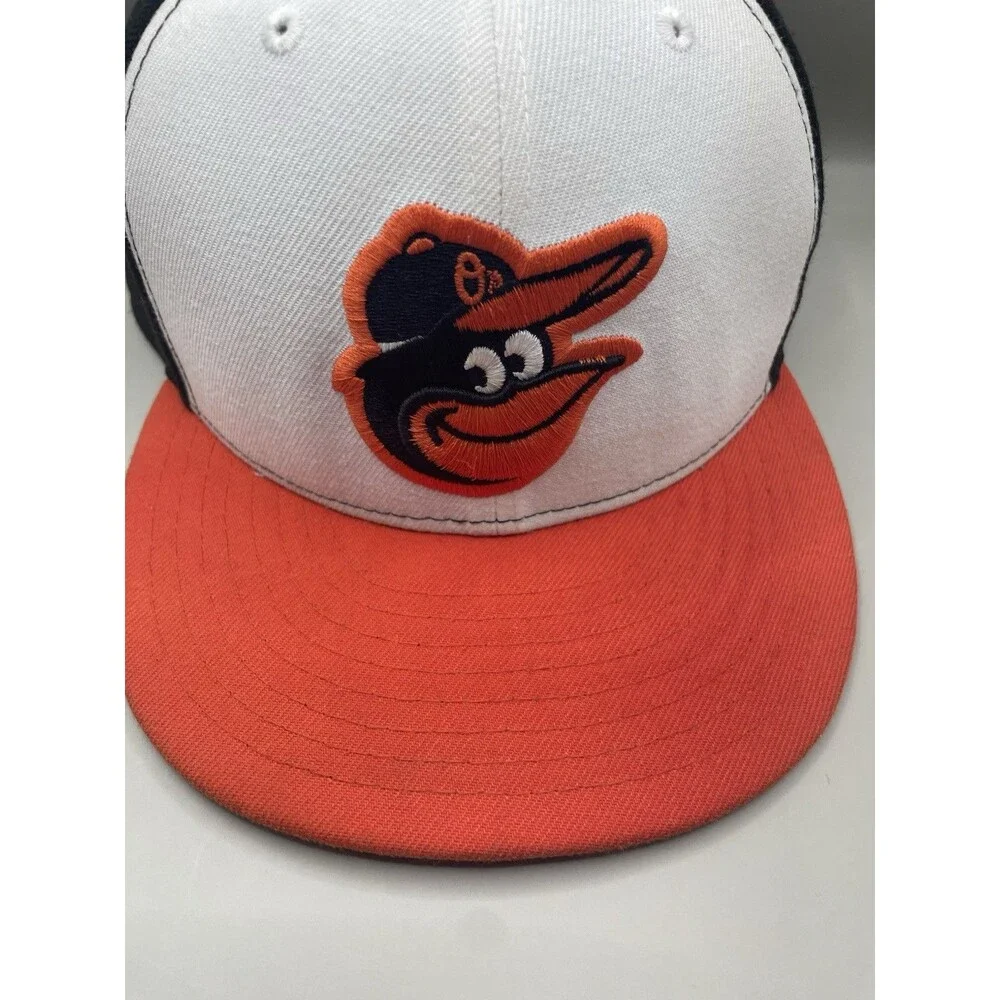 New Era 59Fifty Authentic On Field Fitted Hat Baltimore Orioles 7 1/2 Multi EUC